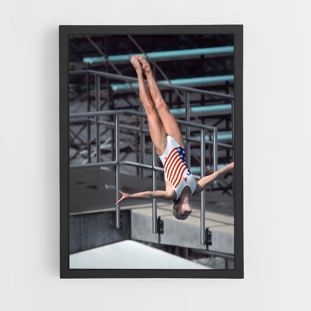 Poster Plongeon Éblouissant – affiche Plongeon depuis une plateforme (vue 2)